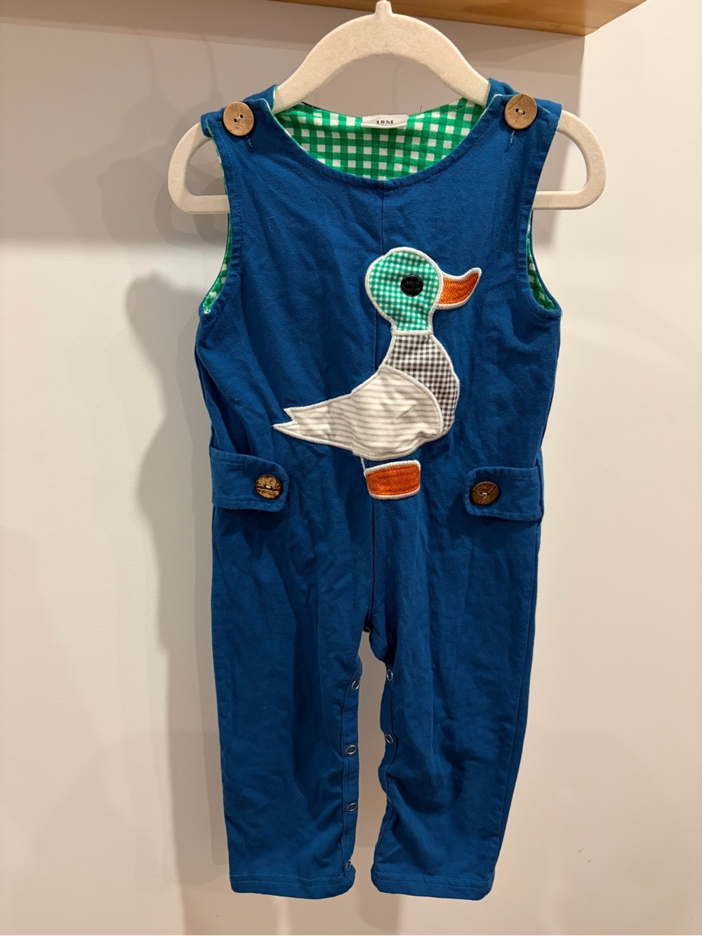 Boutique Brand Navy Duck Appliqué JonJon - 18m
